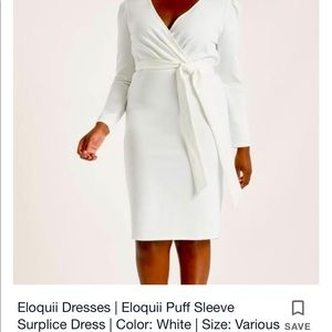 Gorgeous white dress Eloquii NWOT